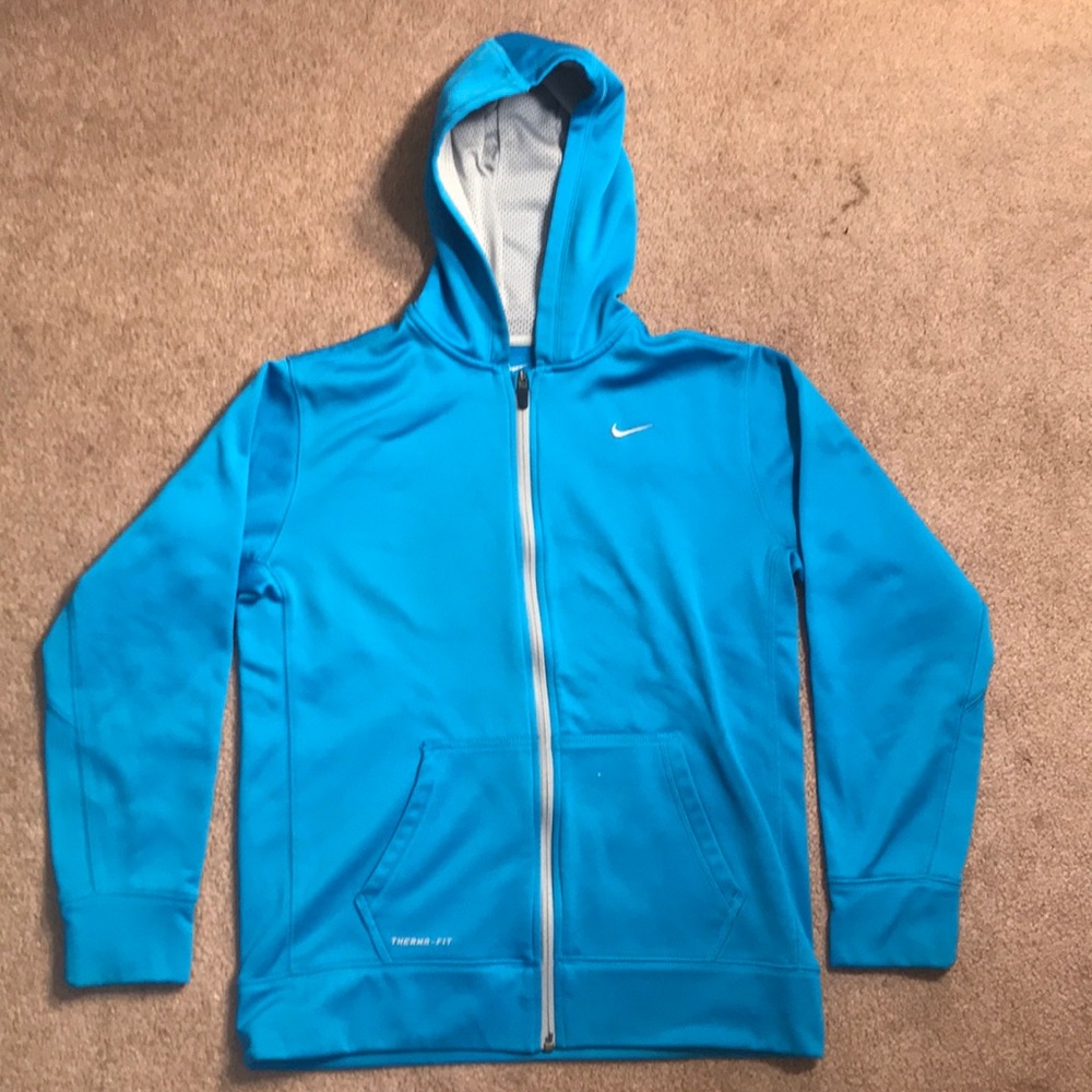 Zip up sweatshirt.